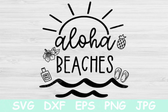 Aloha Beaches Svg: Graphics for Crafts & Creative Projects