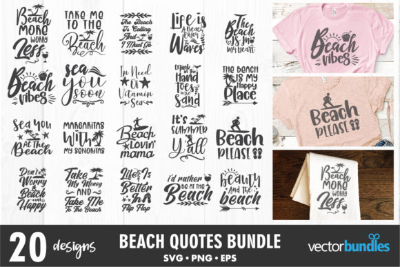 Beach Quote Bundle: Graphics and Crafts for Creative Marketing