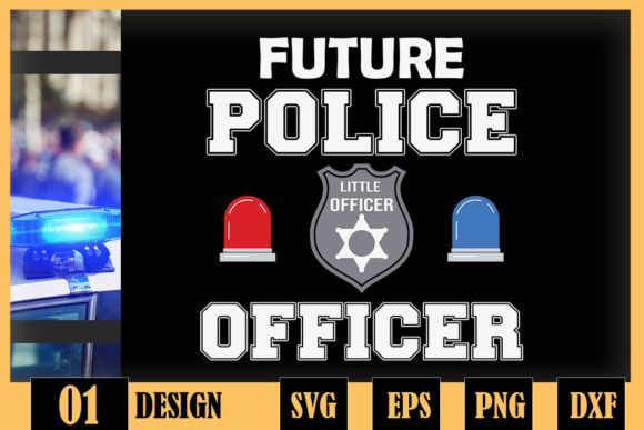 Future Police Officer Child Kids Graphics