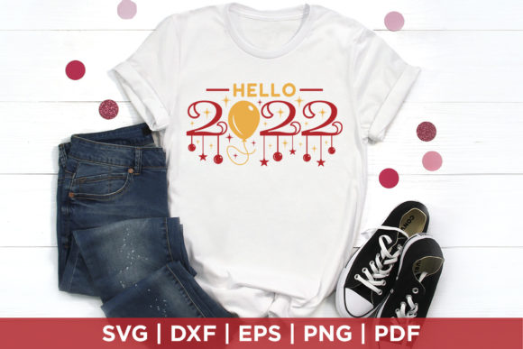 Hello 2022, New Year SVG Graphics