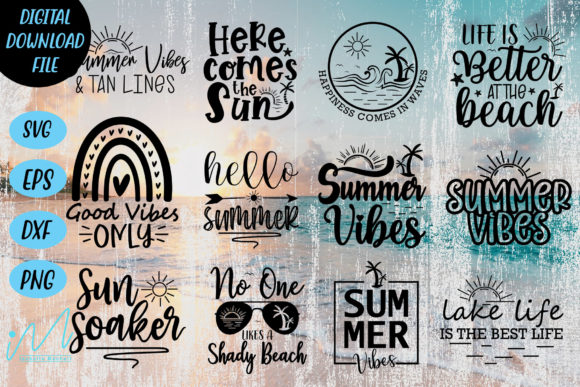 Summer SVG Bundle for Graphics and Crafts