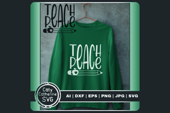 Teach Peace Inspirational Teacher Graphics and Crafts