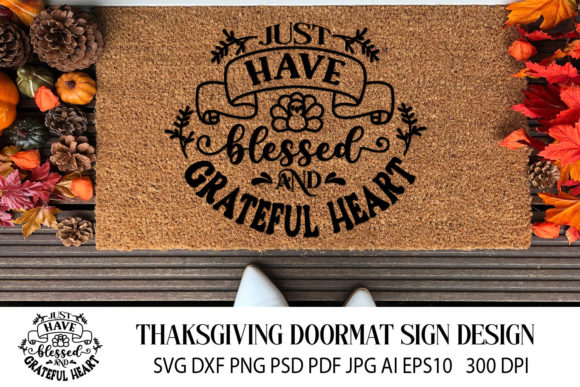 Thanksgiving SVG Doormat Quote: Graphics & Crafts