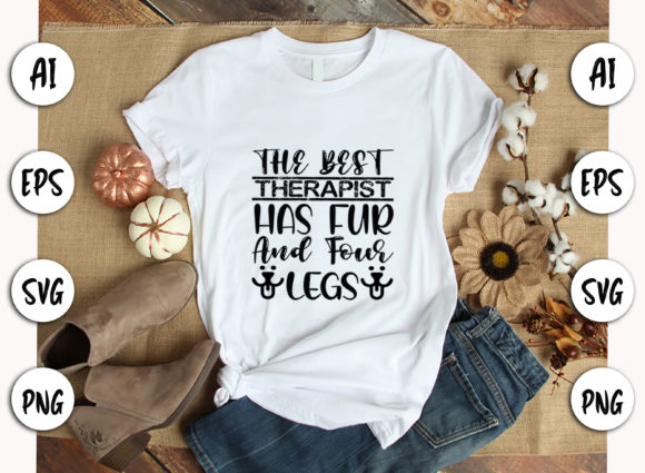 The Best Therapist Has Fur and Four Legs - SVG Dog Quote